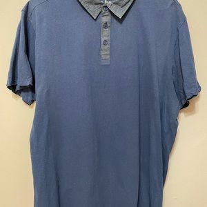 Men’s blue collar T shirt
